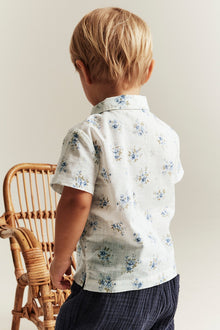 Baby floral short-sleeved shirt