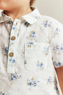 Baby floral short-sleeved shirt