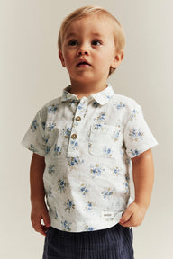 Baby floral short-sleeved shirt