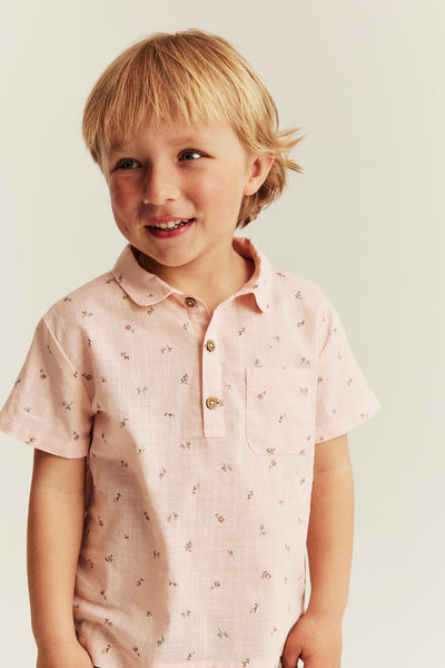 Kids short sleeve floral shirt
