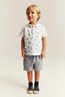 Kids floral short-sleeved shirt