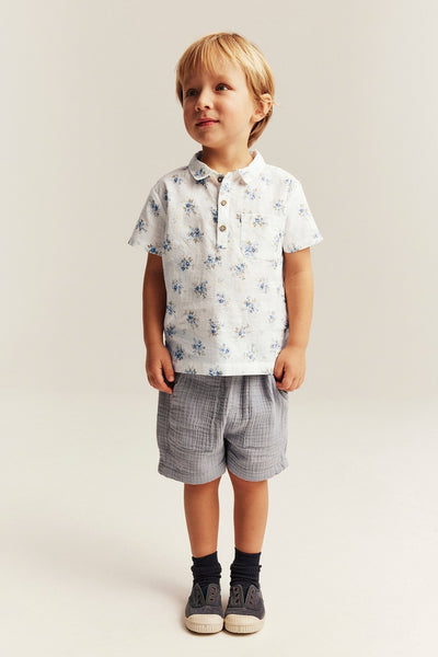 Kids floral short-sleeved shirt