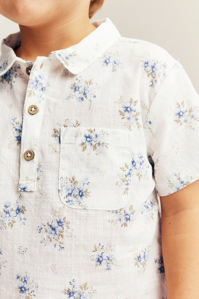 Kids floral short-sleeved shirt