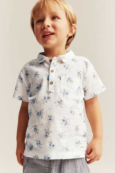 Kids floral short-sleeved shirt