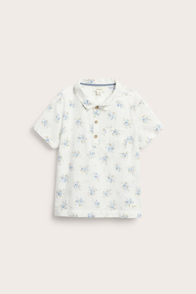 Kids floral short-sleeved shirt