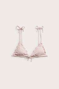Women's pink triangle bikini top