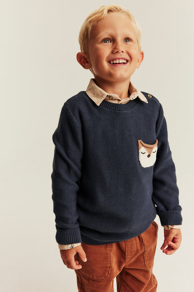 Baby & Kids blue knitted jumper