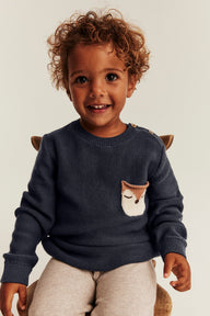 Baby & Kids blue knitted jumper