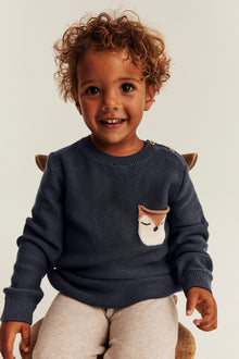 Baby & Kids blue knitted jumper