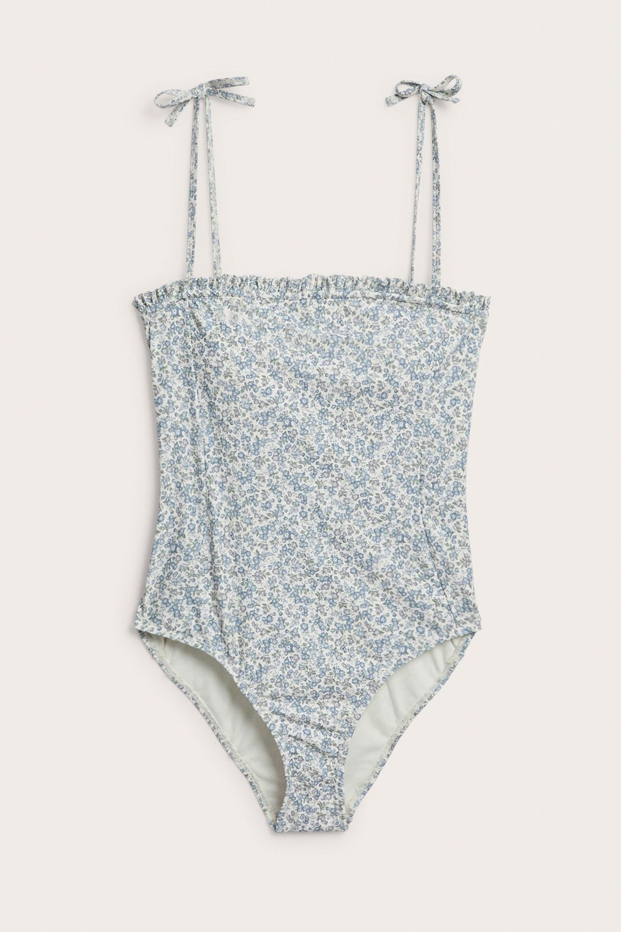 Women's green floral swimsuit