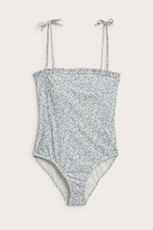 Women's green floral swimsuit