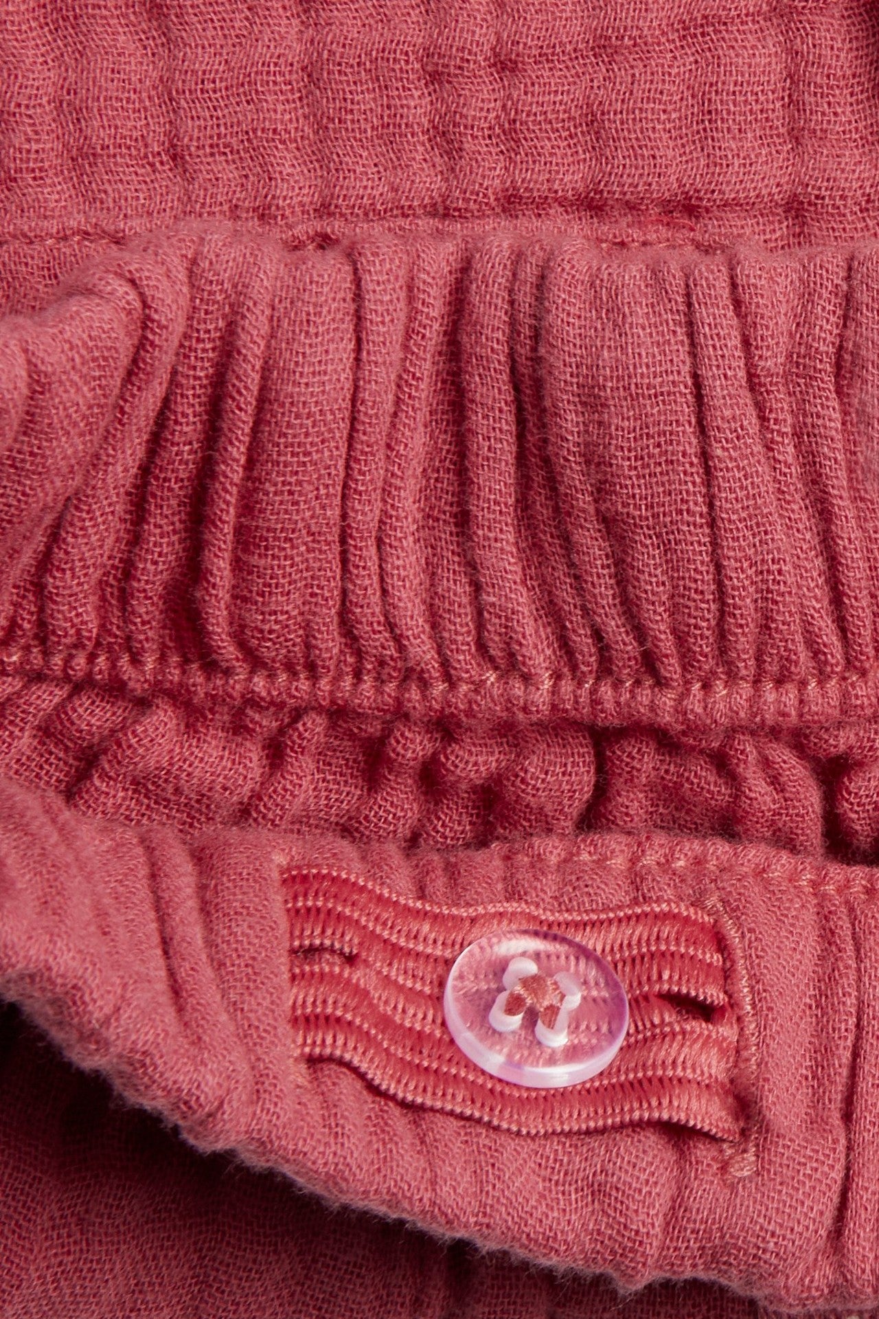 Baby red muslin shorts