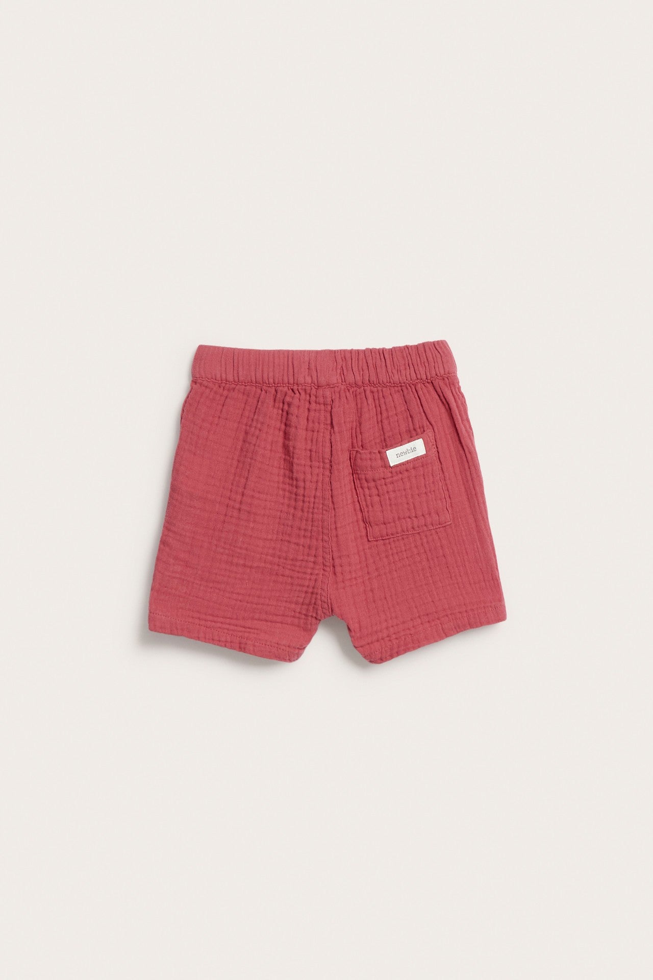 Baby red muslin shorts
