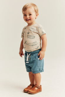 Baby blue tricot shorts