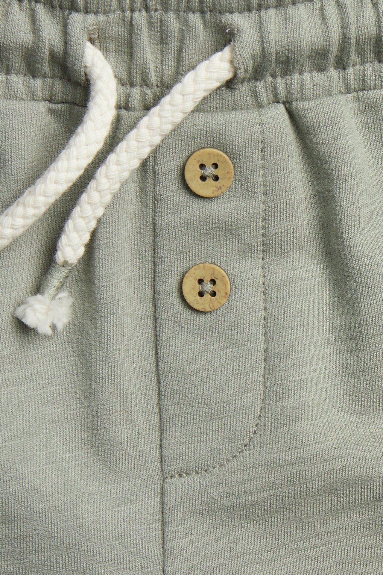 Baby green slub tricot shorts