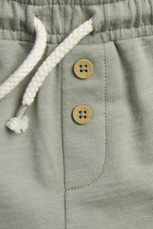 Baby green slub tricot shorts