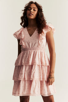 Women’s pink ditsy floral dress