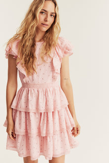 Women’s pink ditsy floral dress