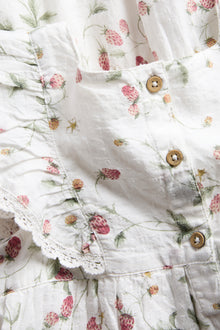 Kids woven wild strawberry dress