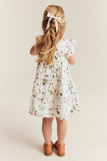 Kids woven wild strawberry dress