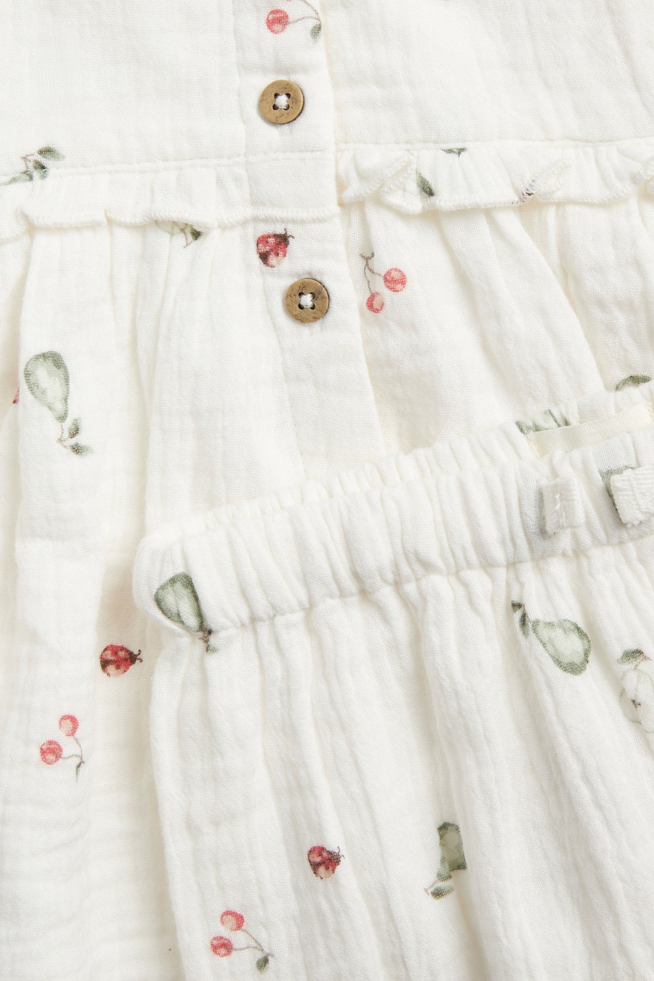 Baby white two-piece muslin set