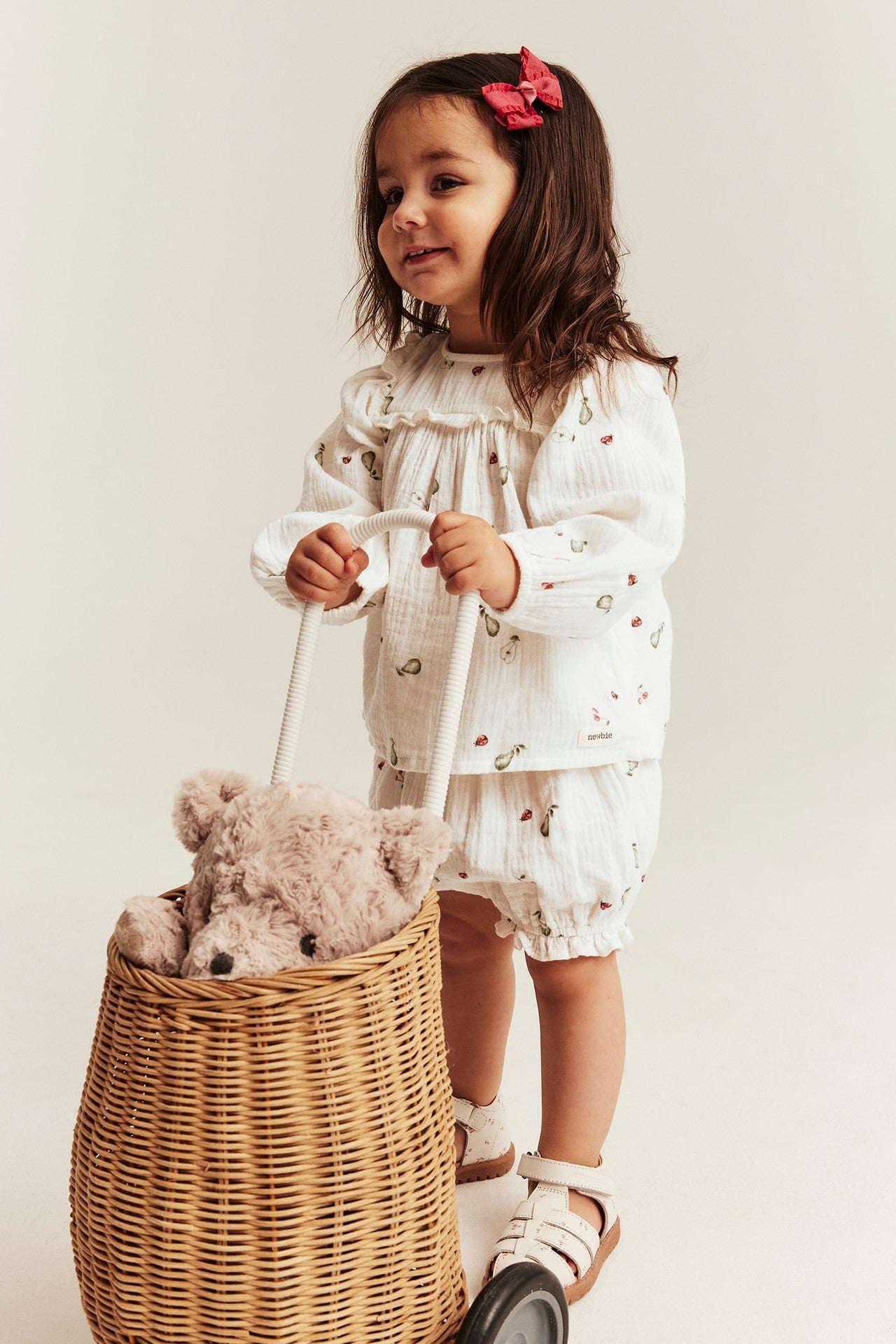 Baby white two-piece muslin set