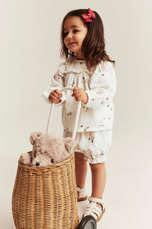 Baby white two-piece muslin set