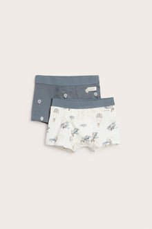 Baby & kids’ blue aeroplane boxer shorts, 2-pack
