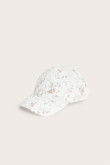 Baby & kids’ white floral cap with bow