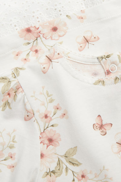 Kids floral dress with puff sleeves