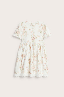 Kids floral dress with puff sleeves