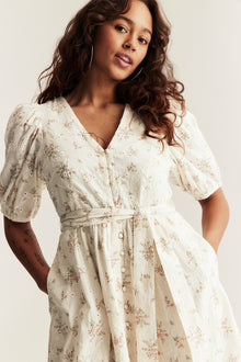 Women's white floral dress