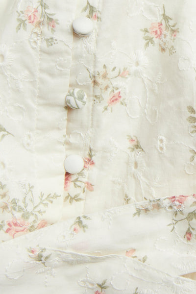 Women's white floral dress