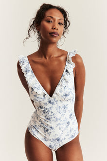 Women’s white floral swimsuit