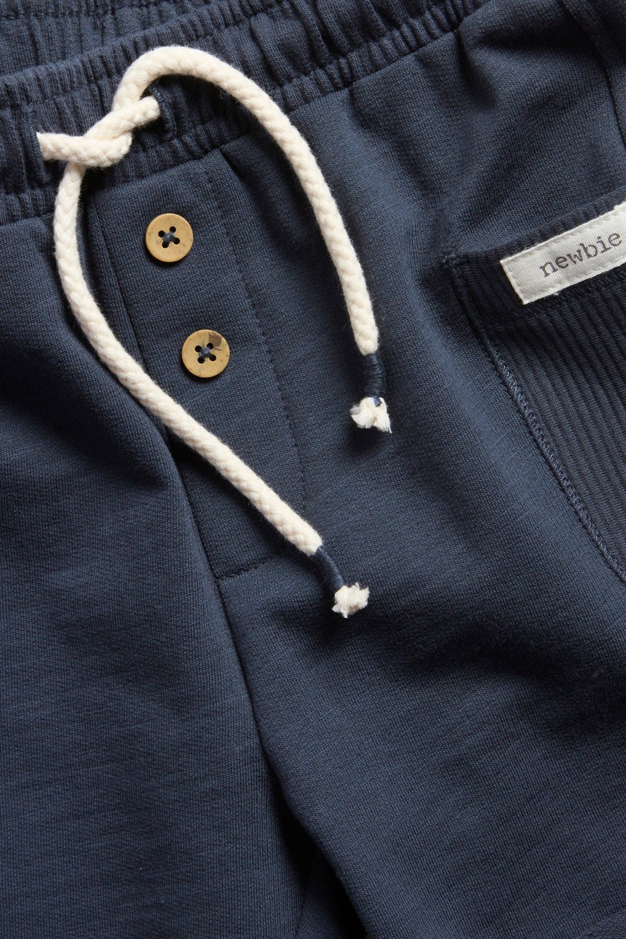 Kids blue slub jersey shorts