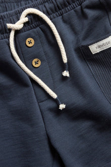 Kids blue slub jersey shorts