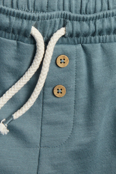 Kids blue slub tricot shorts