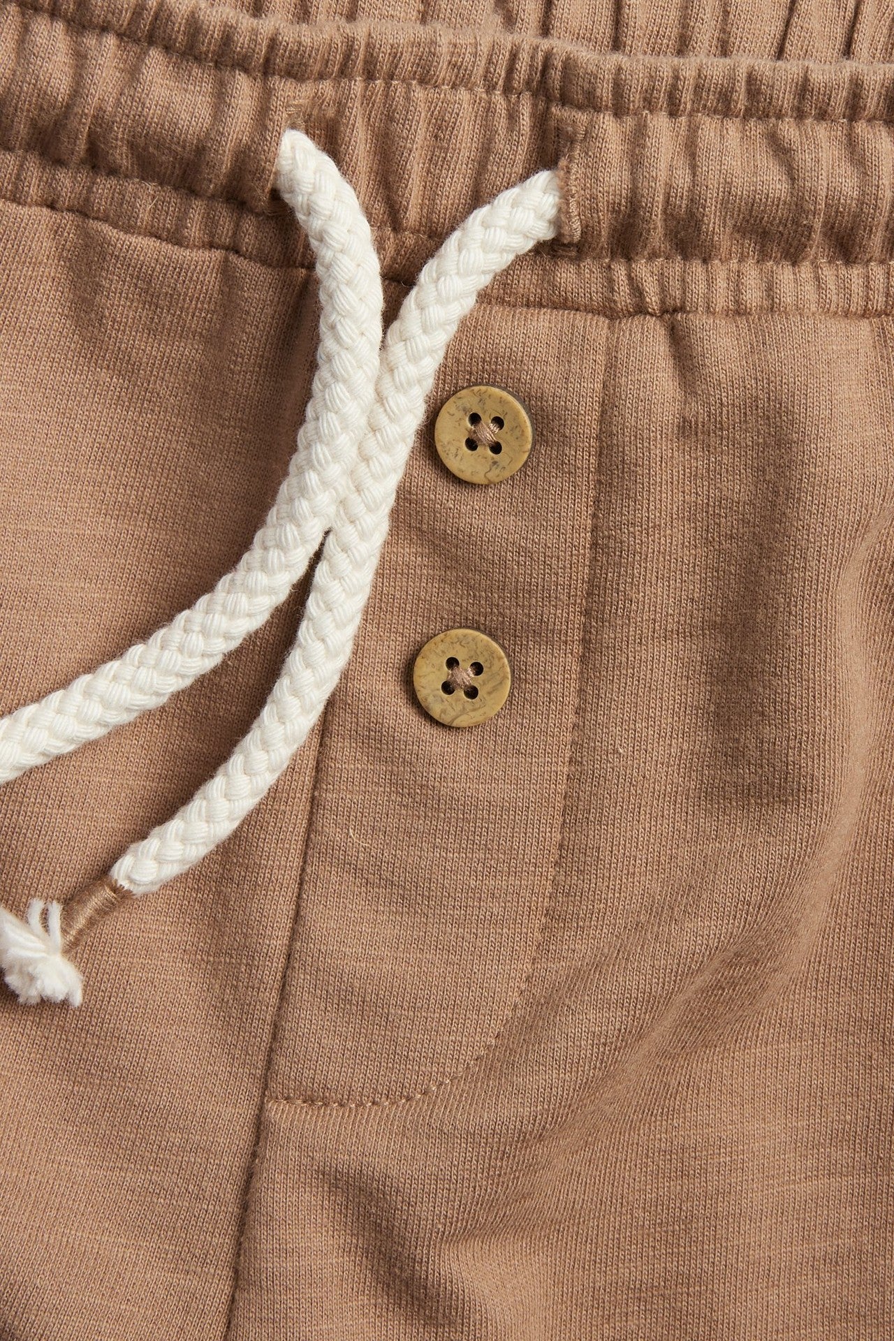 Kids brown slub tricot shorts