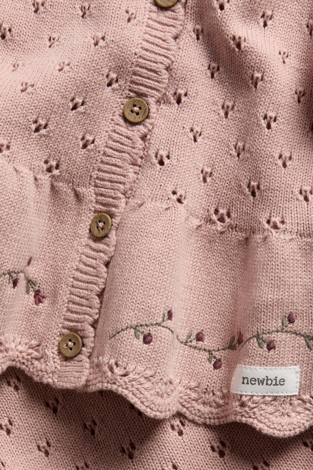 Baby knitted floral cardigan