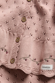 Baby knitted floral cardigan