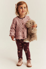 Baby knitted floral cardigan