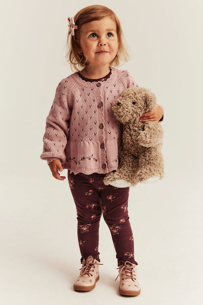 Baby knitted floral cardigan