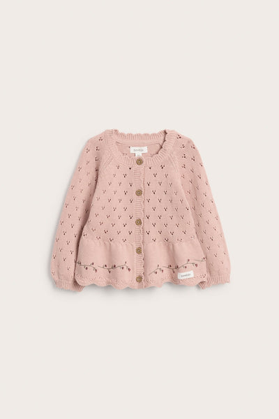 Baby knitted floral cardigan
