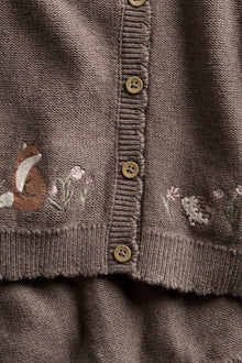 Baby brown knitted cardigan