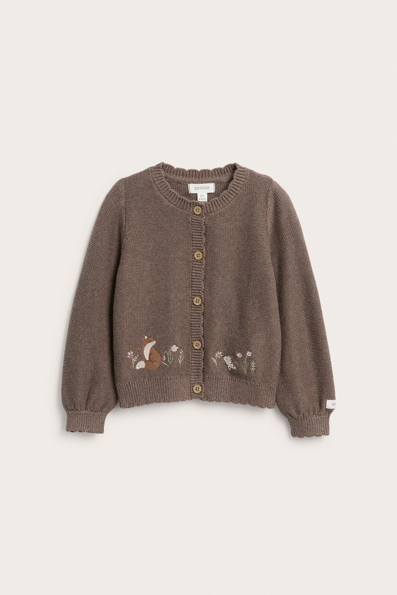 Baby brown knitted cardigan