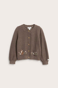 Baby brown knitted cardigan