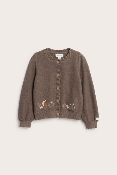 Baby brown knitted cardigan