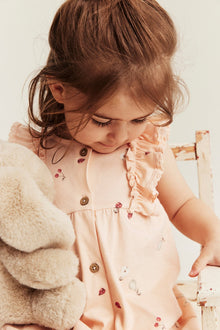 Baby patterned sleeveless romper