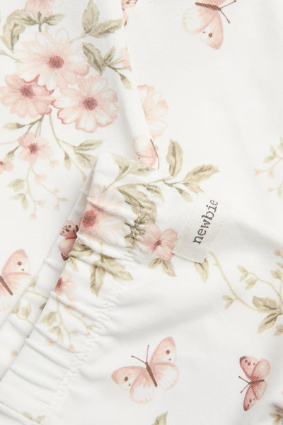 Baby floral leggings with butterflies