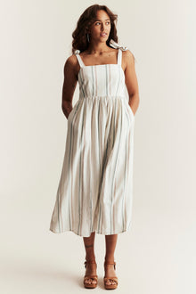 Women’s white striped dress